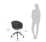 Chaise de bureau Yvette polyuréthane