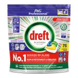 Dreft Platinum All in 1 vaisselle citron- Sac 75 capsules