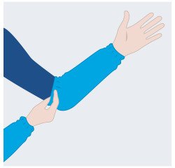 Coprimanica monouso in LDPE azzurro, 100 unità