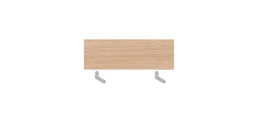 White or oak colored partition panel from the Wood-Metal line