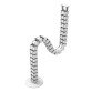 Vertebra porta cavi snodata in alluminio grigio