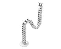 Vertebra porta cavi snodata in alluminio grigio