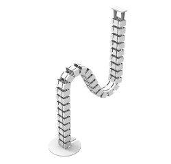 Vertebra porta cavi snodata in alluminio grigio