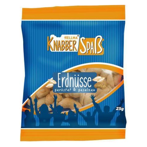 Cacahuètes grillées et salées Hellma - Sachet de 25 g