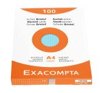 Fiche bristol 210 x 297 quadrillée 5 x 5 assortie Exacompta - Boite de 100