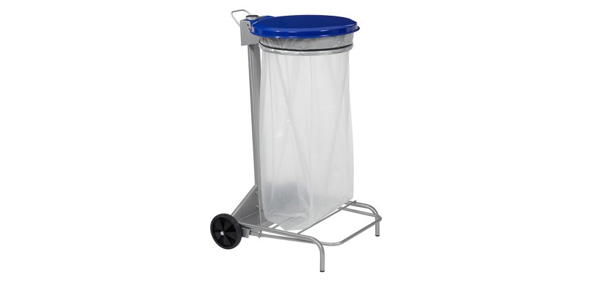 Support de sacs poubelles roulant  à pédale 110 Litres Collecroule Rossignol