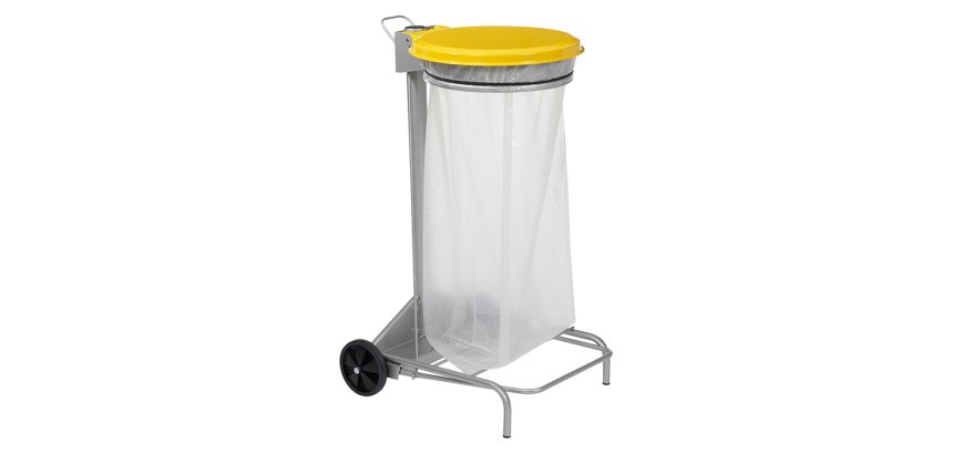 Portabolsas de basura con ruedas de pedal 110 litros Collecroule Rossignol