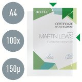 Chemise coin plastique LEITZ A4 PVC 10/100ème transparentes