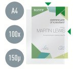 Chemise coin plastique LEITZ A4 PVC 10/100ème transparentes