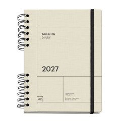 Agenda semana vista 160,5x218 mm Back to Basics Crema Miquelrius