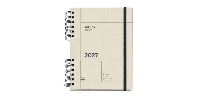 Agenda semana vista 160,5x218 mm Back to Basics Crema Miquelrius