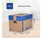 Caisse de déménagement Montage Automatique Fellowes - Large