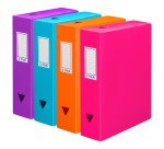 Boîte de classement plastique  Essentiel Recycle Viquel dos 8 cm couleurs tendance