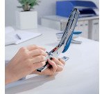 Agrafeuse pince Leitz 5548 gris-bleu - agrafes 24/6 ou 26/6 - capacité de 30 feuilles