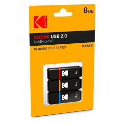 Pack de 3 clés USB 2.0 8 Go KODAK