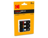 Pack de 3 memorias USB 2.0 KODAK de 8 GB