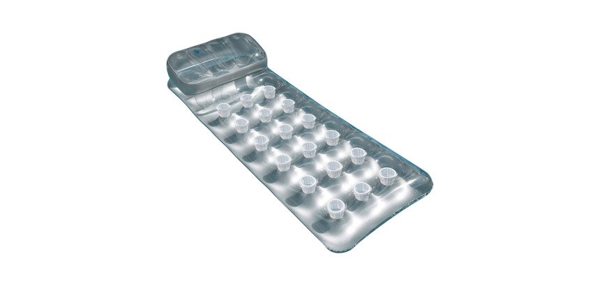 Colchoneta hinchable capacidad para 18 vasos
