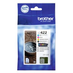 De_pack 4 toner brother lc422 noir couleurs