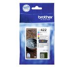 Brother Pack de 4 cartouches d'encre capacité standard LC422VAL