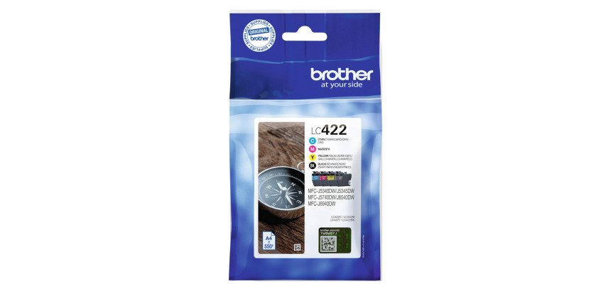 Brother Pack de 4 cartouches d'encre capacité standard LC422VAL