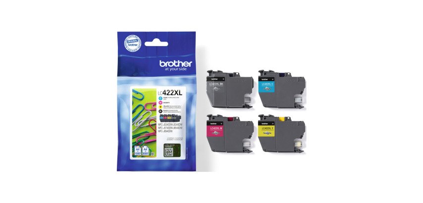 Brother LC422XL 4er Pack Hochleistungstintenpatronen für Tintenstrahldrucker