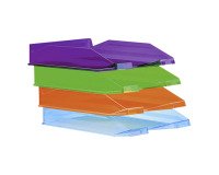 Bandejas transparentes colores fluorescentes Faibo