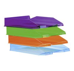 Bandejas transparentes colores fluorescentes Faibo