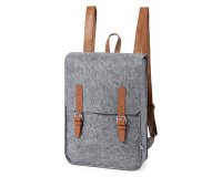 Mochila de fieltro RPET/ Polipiel Zakian