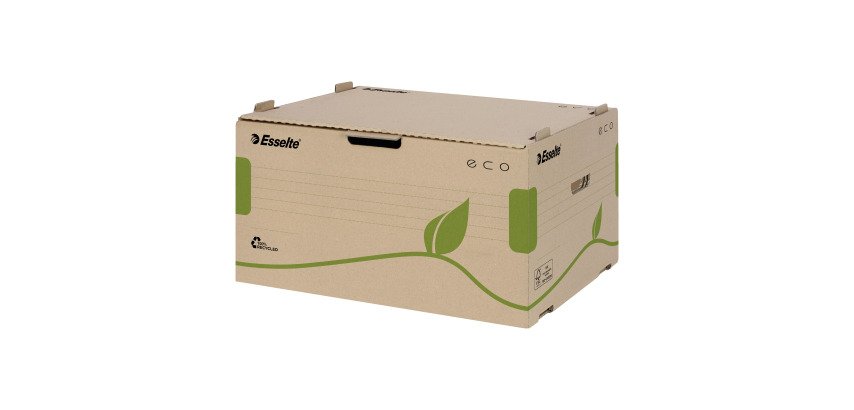 Caisse archives carton ESSELTE - H 25,9 x L 34 x P 43,9 cm - marron