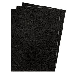 Cubiertas de encuadernación cartón simil piel 250g Fellowest A4 ECO, negro  - Paquete de 100 unidades