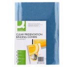 Cubiertas de encuadernación incolora PVC Q-connect A4 200 micras - Paquete de 100 unidades