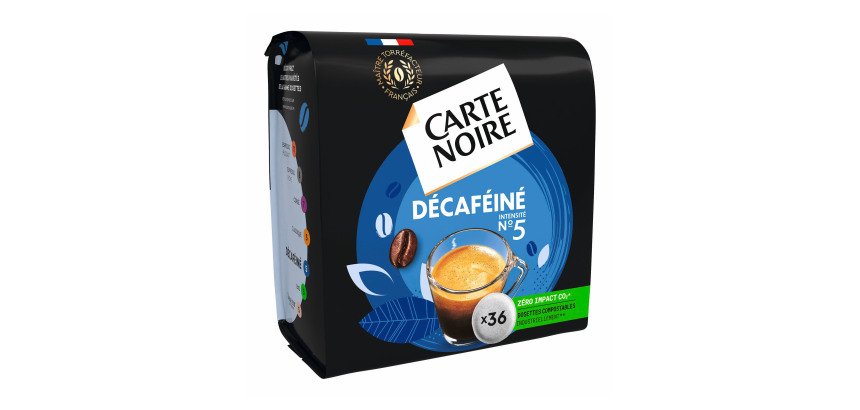 Dosettes de café Carte Noire décafeiné N°5 - Paquet de 36