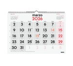 Calendario Pared L 430x310 Mes Vista Números Grandes Finocam