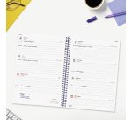 Agenda espiral Year 155 x 215 semana vista Finocam azul
