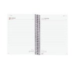 Agenda 155x212 1 Día Página Espiral Opaque Finocam Negro