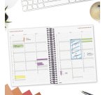 Agenda  155x212 mm1 Día Página Espiral Opaque Finocam Azul Español