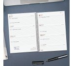 Agenda 155x212 Semana Vista Apaisada Espiral Opaque Finocam Negro