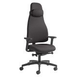 Fauteuil de bureau ergonomique Orion tissu - avec accoudoirs - Mécanisme synchrone - Pied noir