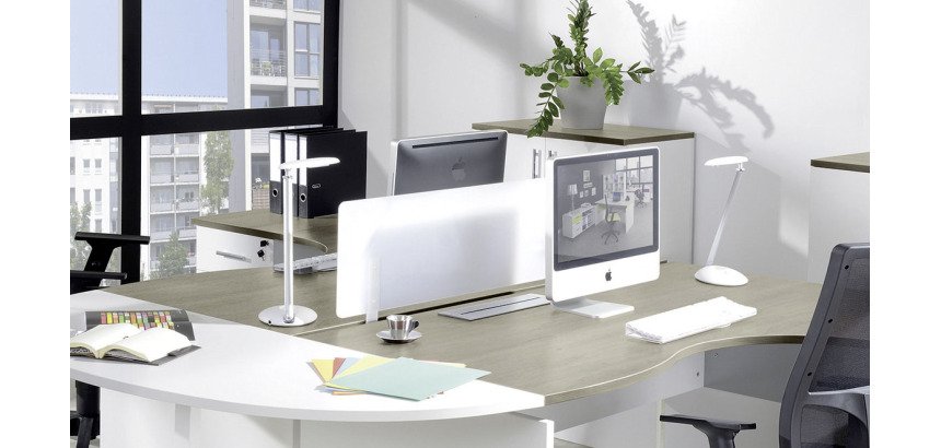 Voile de fond L 90 cm blanc opaque Exprim