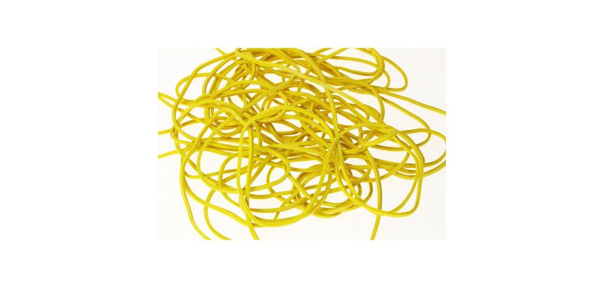 Elastici in colore gialli ø 120 mm altezza 1,7 mm 1 Kg