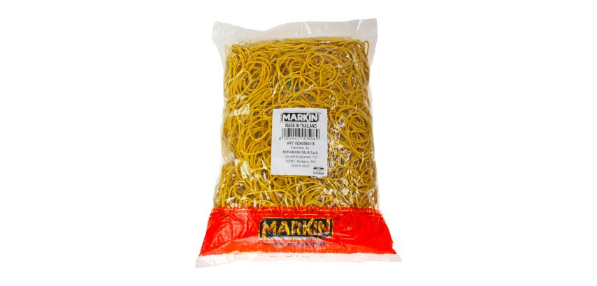 Elastici in colore gialli ø 50 mm altezza 1,5 mm 1 Kg