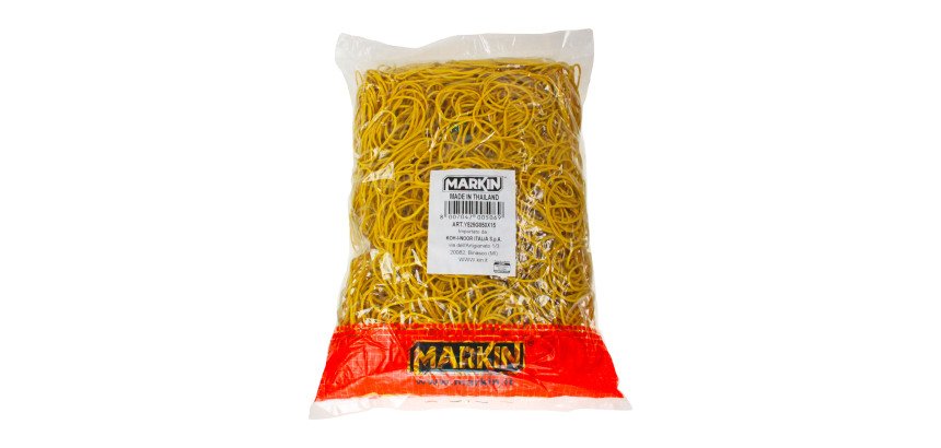 Elastici in colore gialli ø 50 mm altezza 1,5 mm 1 Kg