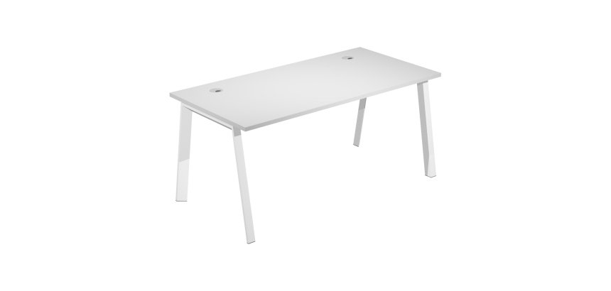 Desk with trapezoidal legs Wood-Metal depth 80 x height 72.5 cm