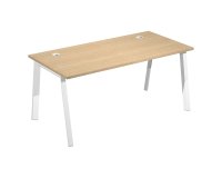 Desk with trapezoidal legs Wood-Metal depth 80 x height 72.5 cm