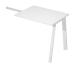 Allungo Wood-Metal l 80 x p 60 x h 72,5 cm gambe in metallo bianco