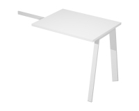 Allungo Wood-Metal l 80 x p 60 x h 72,5 cm gambe in metallo bianco