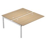Modulo aggiuntivo bench wood-metal rovere 120x168 cm gambe in metallo bianco