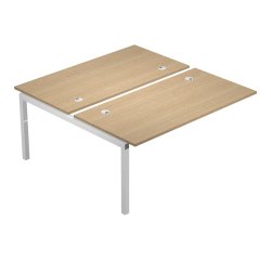 Modulo aggiuntivo bench wood-metal rovere 180x168 cm gambe in metallo bianco