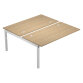 MODULO AGGIUNTIVO BENCH WOOD-METAL ROVERE 180X168 GAMBE IN METALLO BIANCO