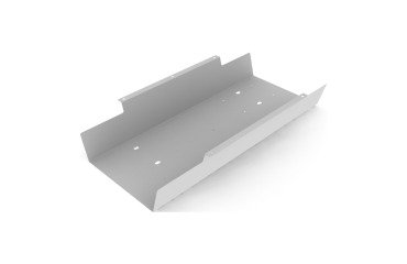 Vaschetta porta cavi linea woody 60 x 12,8 x 6,3h cm in alluminio grigio